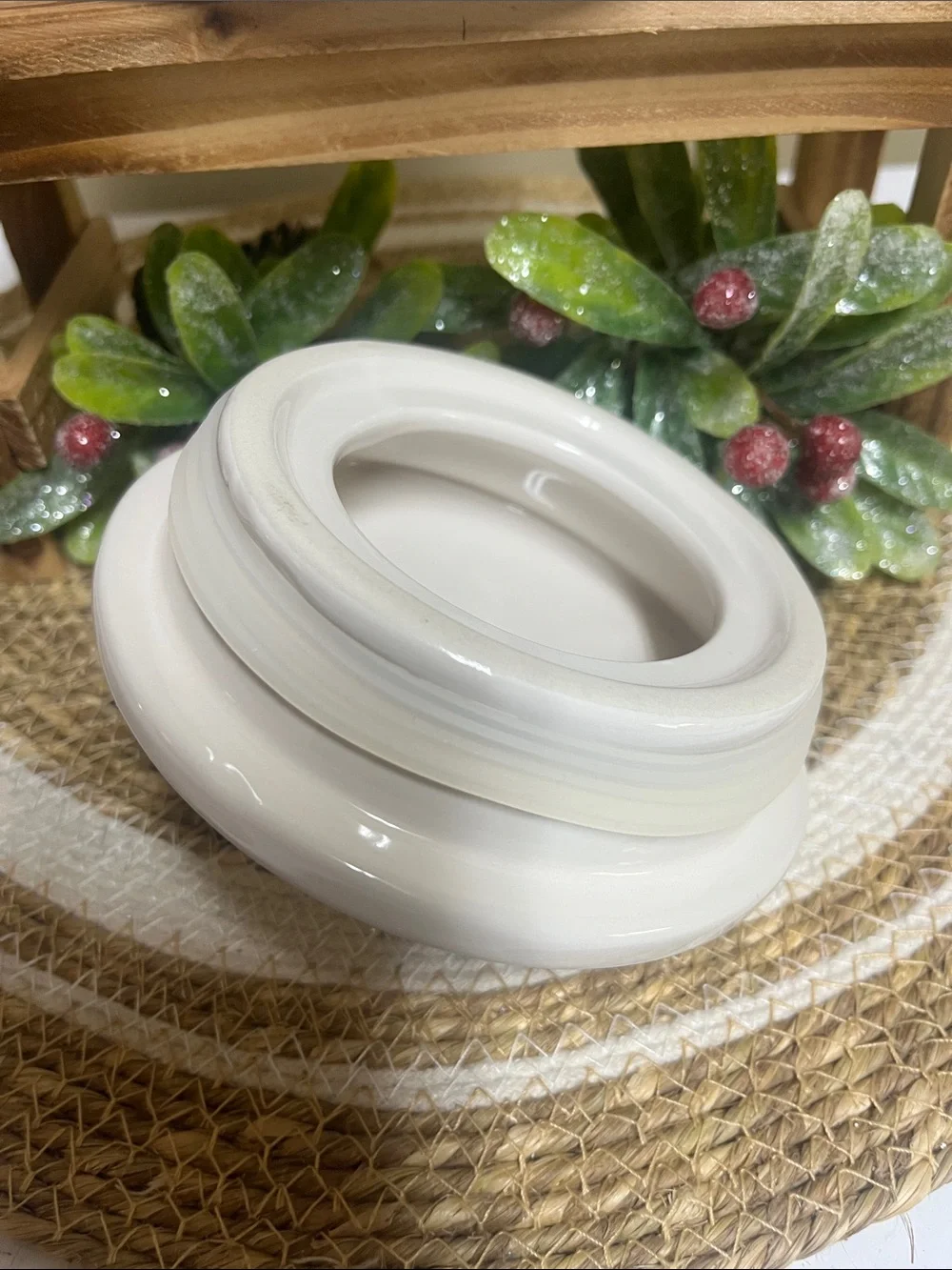 Rae Dunn “Flour” Ceramic Canister in good condition